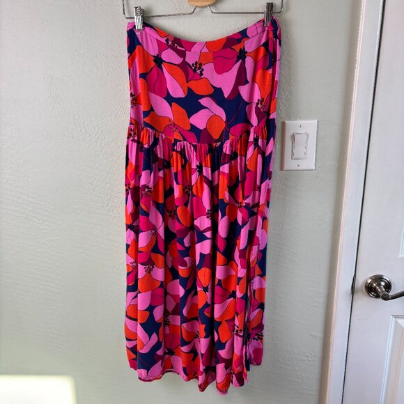 Anthropologie Abel the Label Skirt Floral Bright Multicolor Maxi Size L - Picture 2 of 7
